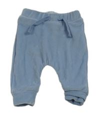 Modré žebrované plyšové kalhoty Little nutmeg