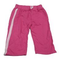 Malinové tepláky s proužkem 