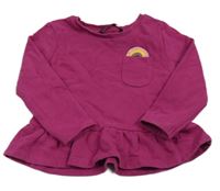 Fuchsiová mikina s duhou George