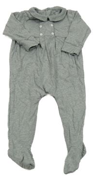 Šedý melírovaný overal s límečkem Next