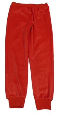 Červené plyšové kalhoty F&F