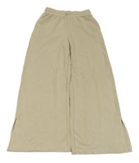 Béžové wide leg tepláky H&M