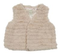 Svetloružová kožušinová podšitá vesta MONSOON