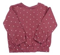 Vínová bodkovaná á mikina Primark
