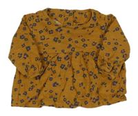 Hnedé rebrované leopardí tričko M&S