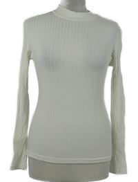 Dámske biele rebrované tričko Asos