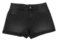 Čierne melírované rifľové kraťasy Benetton