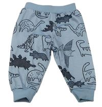Světlemodré tepláky s dinosaury 