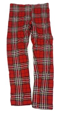Červeno-bílo-modré kostkované legíny H&M