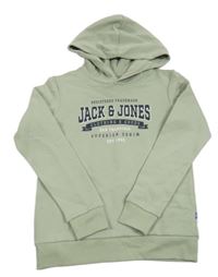 Svetlozelená mikina s kapucňou Jack & Jones