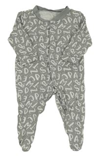 Sivý overal s písmeny