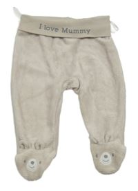 Béžové sametové polodupky s medvedíkmi C&A