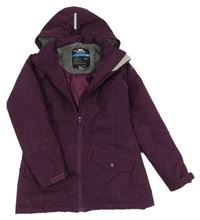 Vínový funkčný šušťákový zimný kabát s kapucňou Trespass