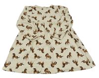 Smetanové šaty s koníky H&M