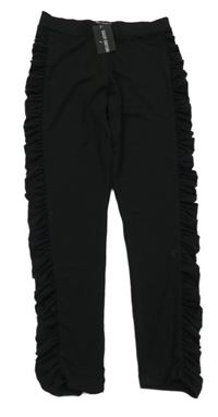 Nové - Černé legíny s volánky Candy couture