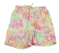 Neonově barevné batikované plážové kraťasy n. Dunnes