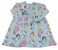Nové - Svetlomodré teplákové šaty s Bluey George