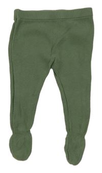 Khaki pletené polodupky Primark