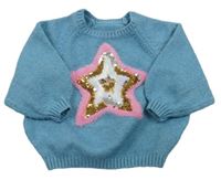 Modrý sveter s hviezdou Matalan