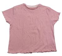 Ružové rebrované crop tričko George