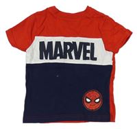 Červeno-tmavomodré tričko so Spider-manem zn. Marvel