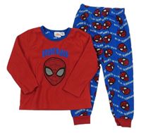 Červeno-modré fleecové pyžamo se Spider-manem Marvel 