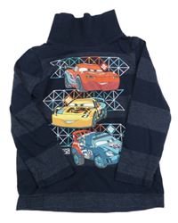 Tmavomodré pruhované triko s Cars a rolákem C&A