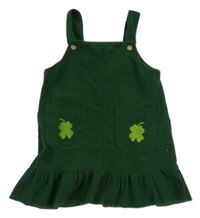 Zelené menšestrové na traké šaty so čtyřlístky