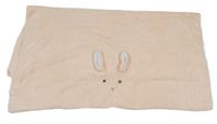 Broskvová chlpatá deka so zajačikom