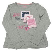 Šedé triko s potiskem Pepperts 