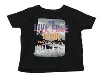 Čierne crop tričko s nápisom River Island