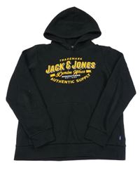 Černá mikina s logem a kapucí Jack&Jones 