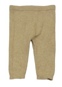 Béžové pletené rebrované nohavice M&S