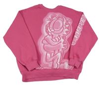 Ružová oversize mikina s Garfieldem H&M
