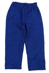 Kobaltově modré nohavice s knoflíčkem Shein