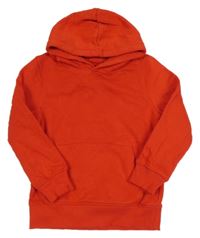 Červená mikina s klokankou a kapucňou C&A