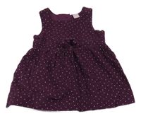 Lilkové menšestrové šaty s bodkami a mašlou Dopodopo