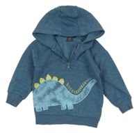 Modrá mikina s dinosaurom a kapucňou Primark