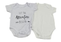 2x Smetanové + bílé body s nápisem 