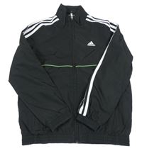 Černá šusťáková sportovní bunda s logem Adidas