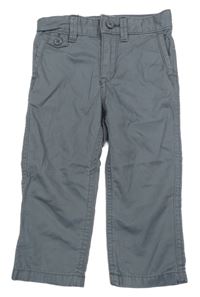 Šedé plátěné chino kalhoty GAP