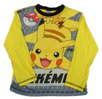 Žluto-šedé triko Pikachu