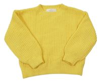 Žltý vzorovaný oversize sveter H&M