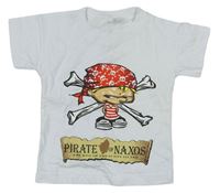 Biele tričko s pirátem