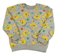 Šedá melírovaná puntíkatá mikina s medvídky Pudsey George