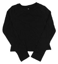 Čierne crop tričko H&M