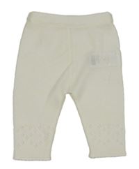 Smotanové pletené tepláky s perforovaným vzorom Rock-Bye-Baby