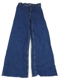 Tmavomodré wide leg rifle MANGO