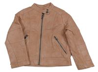 Pudrová koženková jarná bunda Kiki&Koko