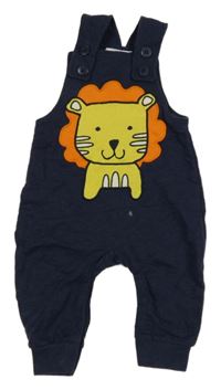 Tmavomodré melírované laclové turecké tepláky se lvíčkem Topomini